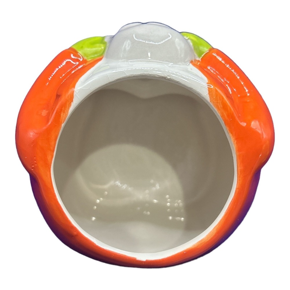 Halloween Frankenstein Monster Ceramic Cookie Jar Skull Green Orange Purple - Picture 2 of 9